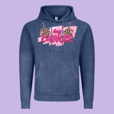 Hey Cancer Vintage Hoodie Designed By Texasbilliewilder