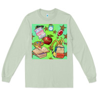 Matcha school seamless pattern Long Sleeve Tee - BundleAndBundleShop