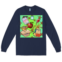 Navy school seamless pattern Long Sleeve Tee - BundleAndBundleShop