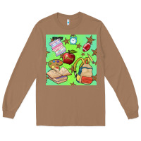 Toasted Coconut school seamless pattern Long Sleeve Tee - BundleAndBundleShop