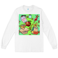 White school seamless pattern Long Sleeve Tee - BundleAndBundleShop