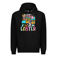 Black happy easter train Premium Hoodie - Artiststas