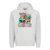 Dove Grey happy easter train Premium Hoodie - Artiststas
