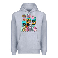 Heather Grey happy easter train Premium Hoodie - Artiststas