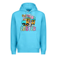 Ocean Blue happy easter train Premium Hoodie - Artiststas