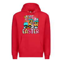 Red happy easter train Premium Hoodie - Artiststas