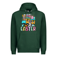 Sports Green happy easter train Premium Hoodie - Artiststas