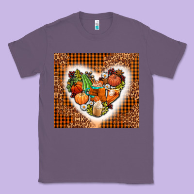 Western Fall Heart Classic Tee Designed By Adodesignshop