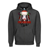 Charcoal Heather you serious clark baby cow Zipper Hoodie - Jasminsmagicworld