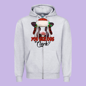 You Serious Clark Baby Cow Zipper Hoodie Designed By Jasminsmagicworld
