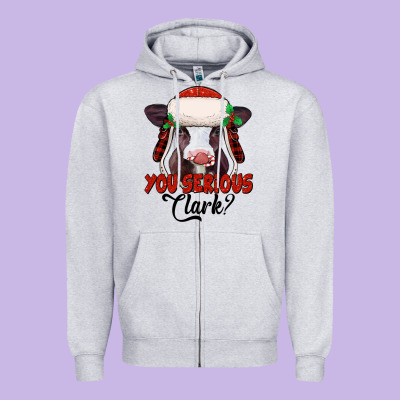 You Serious Clark Baby Cow Zipper Hoodie Designed By Jasminsmagicworld
