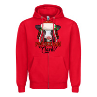 Red you serious clark baby cow Zipper Hoodie - Jasminsmagicworld