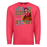 Cardinal just a girl who loves chickens Premium Sweatshirt - NancyCooperArtShop