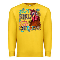 Lemon just a girl who loves chickens Premium Sweatshirt - NancyCooperArtShop