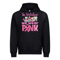 Black In October We Wear Pink Breast Cancer Awareness Urban Hoodie - texasbilliewilder