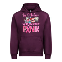 Mauve Wine In October We Wear Pink Breast Cancer Awareness Urban Hoodie - texasbilliewilder