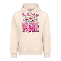 Sandshell In October We Wear Pink Breast Cancer Awareness Urban Hoodie - texasbilliewilder