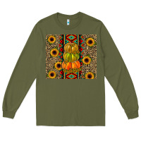 Army Green pumpkin Long Sleeve Tee - JahusDesignShop