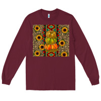 Burgundy pumpkin Long Sleeve Tee - JahusDesignShop