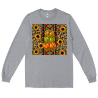 Heather Grey pumpkin Long Sleeve Tee - JahusDesignShop