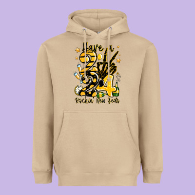 Have Rockin' New Year 2024 Heavyweight Hoodie Designed By Maliassmallbusiness