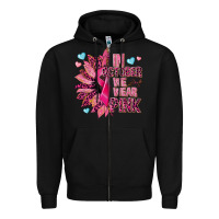 Black In october we wear pink Zipper Hoodie - NancyCooperArtShop