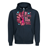 Navy In october we wear pink Zipper Hoodie - NancyCooperArtShop