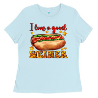 Baby Blue i love a good weiner Ladies Tee - AdoDesignShop