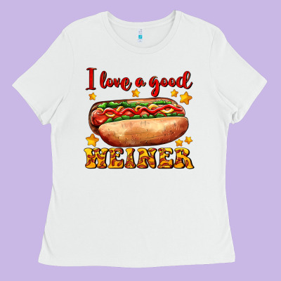I Love A Good Weiner Ladies Tee Designed By Adodesignshop