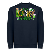 Navy st patricks day one lucky nurse Heavyweight Sweatshirt - Neo Western
