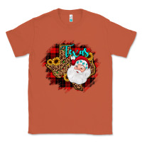 Texas Santa Wood Slice Ornament Classic Tee | Teevron