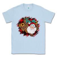 Dusty Blue texas santa wood slice ornament Classic Tee - JahusDesignShop