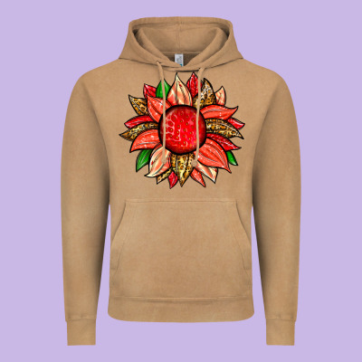 Strawberry Sunflower Vintage Hoodie Designed By Zillion Design Studio