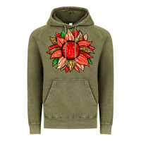 Vintage Olive strawberry sunflower Vintage Hoodie - Zillion Design Studio