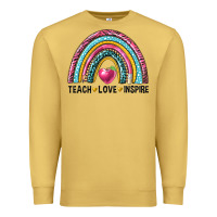 Antique Gold rainbow teach love inspire Premium Sweatshirt - NancyCooperArtShop