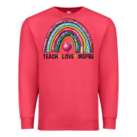 Cardinal rainbow teach love inspire Premium Sweatshirt - NancyCooperArtShop