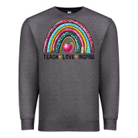 Charcoal Heather rainbow teach love inspire Premium Sweatshirt - NancyCooperArtShop