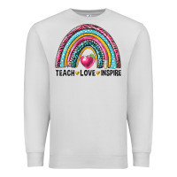 Dove Grey rainbow teach love inspire Premium Sweatshirt - NancyCooperArtShop