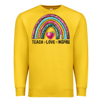 Lemon rainbow teach love inspire Premium Sweatshirt - NancyCooperArtShop