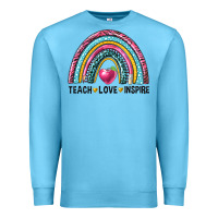 Ocean Blue rainbow teach love inspire Premium Sweatshirt - NancyCooperArtShop