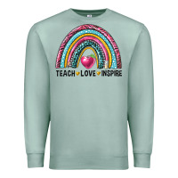 Seafoam rainbow teach love inspire Premium Sweatshirt - NancyCooperArtShop