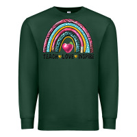 Sports Green rainbow teach love inspire Premium Sweatshirt - NancyCooperArtShop