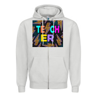 Dove Grey Teacher Day Zipper Hoodie - LillyAllenDesigns