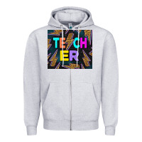Heather Grey Teacher Day Zipper Hoodie - LillyAllenDesigns