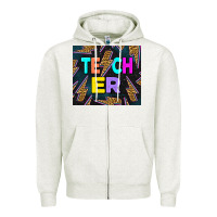 Oatmeal Heather Teacher Day Zipper Hoodie - LillyAllenDesigns