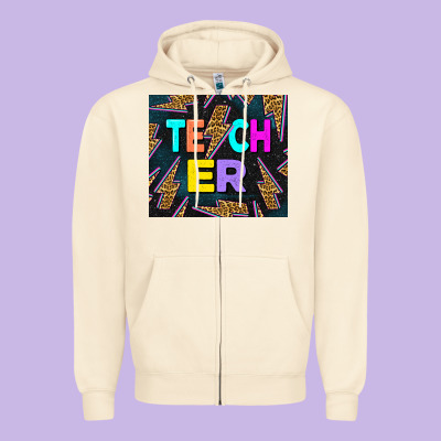 Teacher Day Zipper Hoodie Designed By Lillyallendesigns