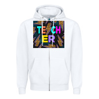 White Teacher Day Zipper Hoodie - LillyAllenDesigns