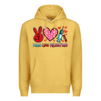 Antique Gold peace love phlebotomy Premium Hoodie - Artiststas