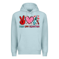Blue Mist peace love phlebotomy Premium Hoodie - Artiststas