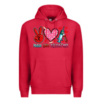 Cardinal peace love phlebotomy Premium Hoodie - Artiststas